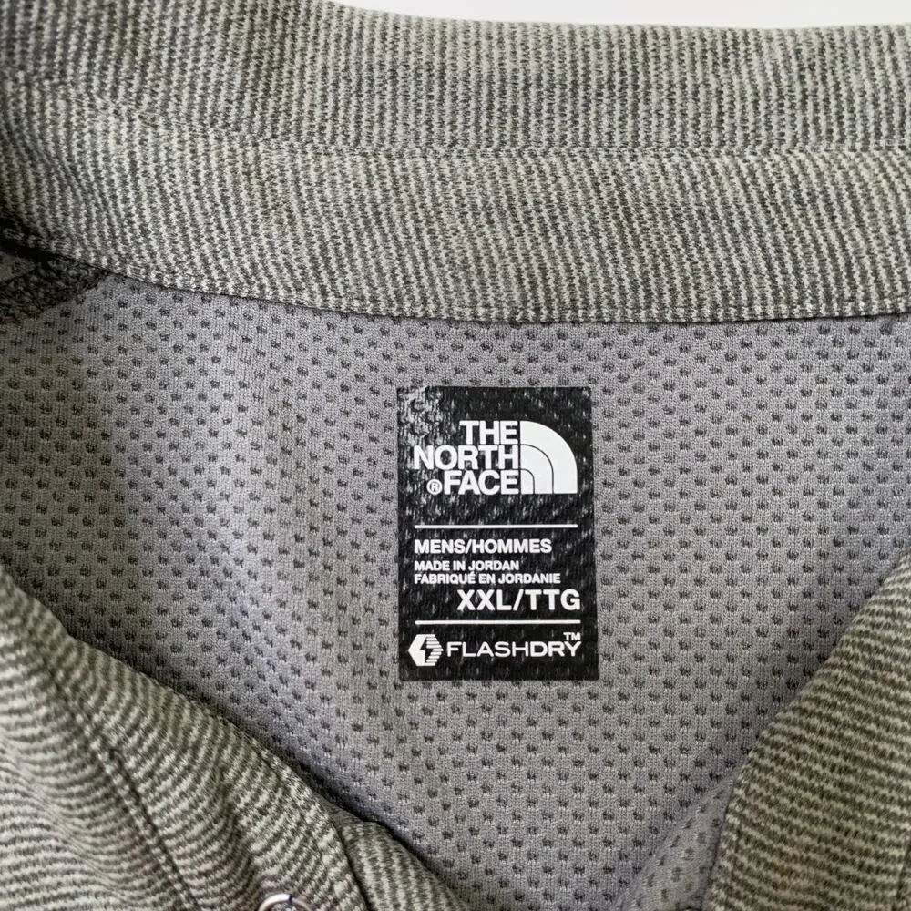 The North Face Shirt Mens XXL Herb Green FlashDry Horizon Polo Lightweight Golf